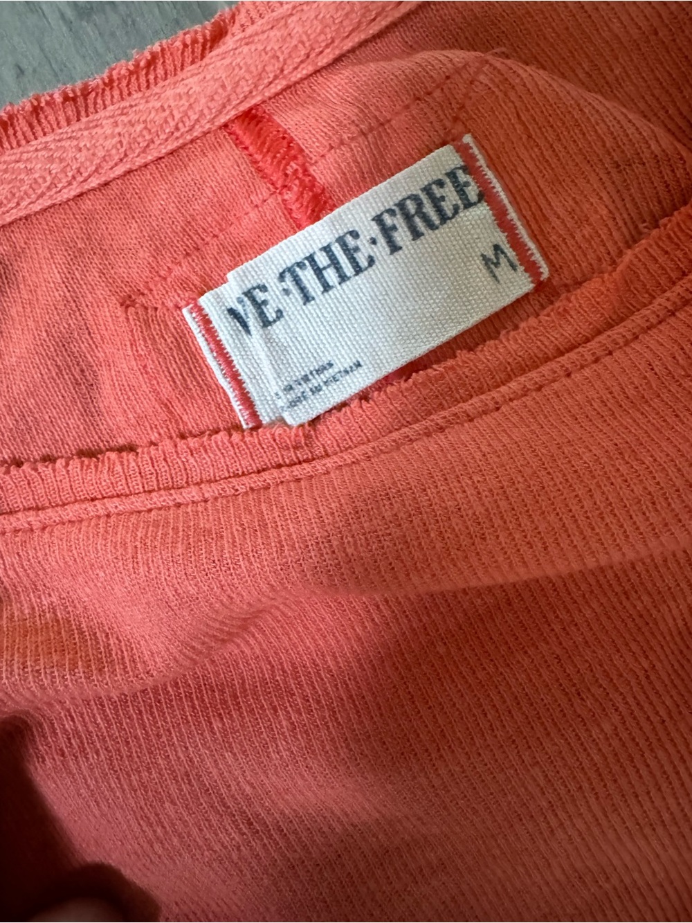 We The Free Coral/Red Short Sleeve Pocket Tee - Picture 4 of 9